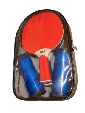 Halo Red and Blue Outdoor Table Tennis Paddle Set with Carry Case